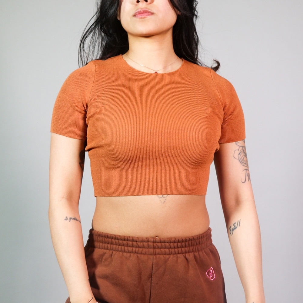 Brown Forever 21 Crop Top